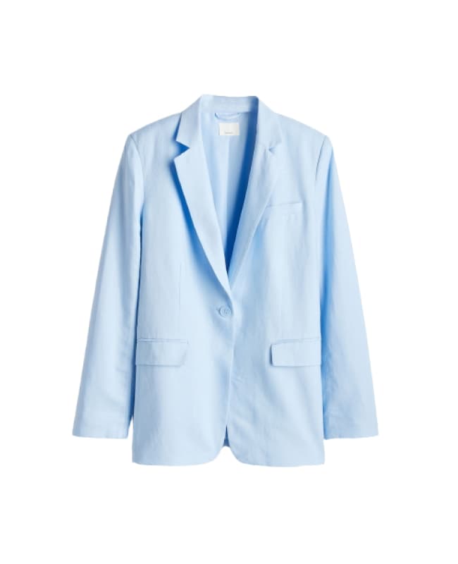 Linen Jacket Baby Blue
